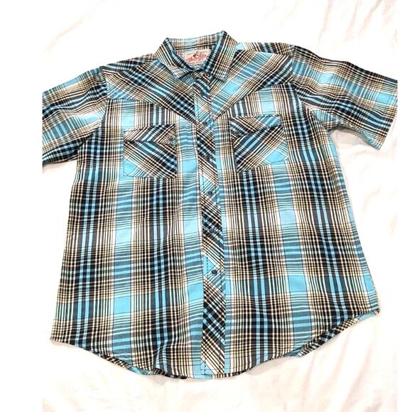 Mens Wrangler Short Sleeve Western Pearl Snap - Picture 1 of 9